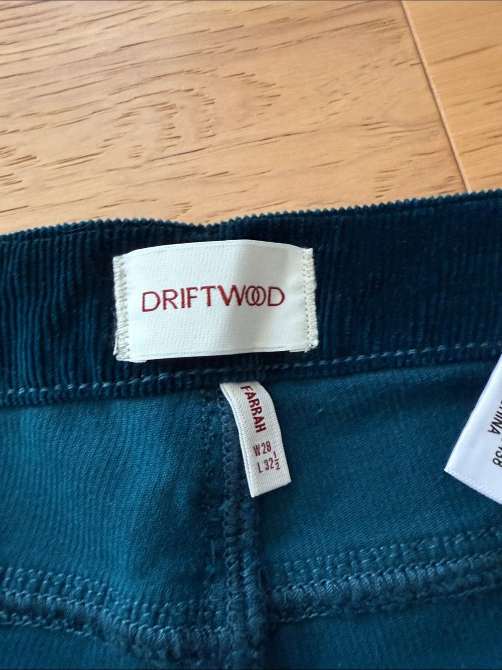 DRIFTWOOD Black Boot Cut Floral Embroidered Pants - Picture 2 of 3